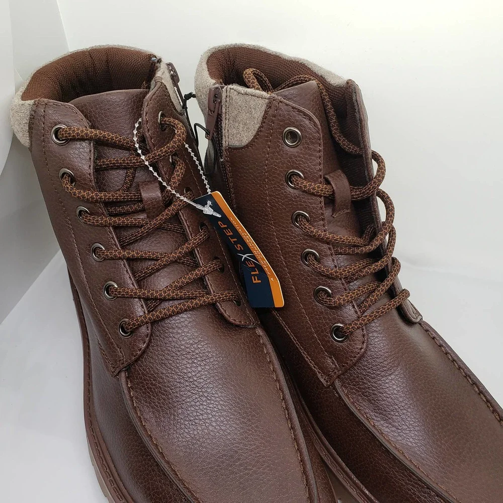 FLEXSTEP Hank men's brown wool boots 8